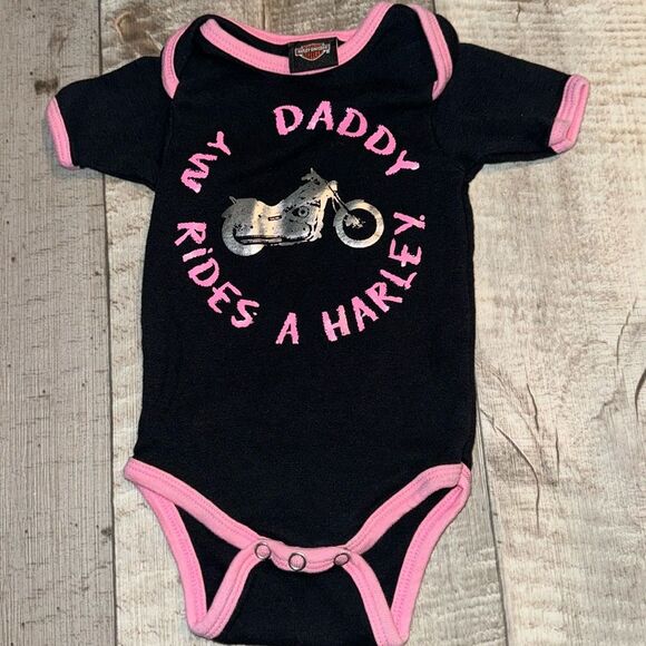 Harley‎ Davidson Bodysuit--size-3/6 months - Picture 1 of 5
